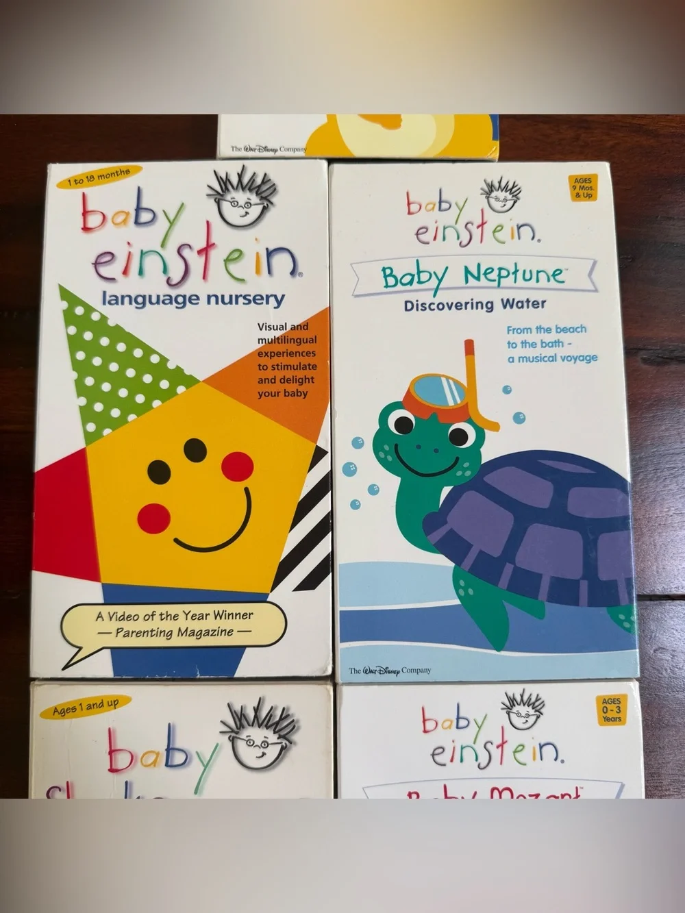 Baby Einstein VHS Lot of 5: Baby Mozart / Neptune/Galileo/ Shakespeare/ Language